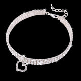 Bling Rhinestone Cat Collar - Adjustable, Stylish, and Comfortable - PawsMartOnline White / Large