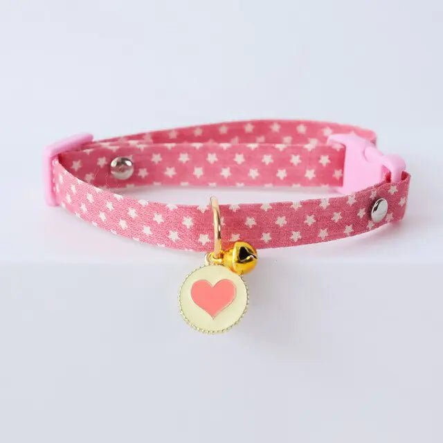 Cat and Small Dog collar - PawsMartOnline Love Pink / Small 7-12"