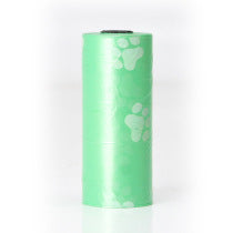 green with big paw print- Pet Waste Bags And Dispensers
