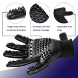 Gentle Dog and Cat Grooming Gloves - PawsMartOnline Black / 1 Pair