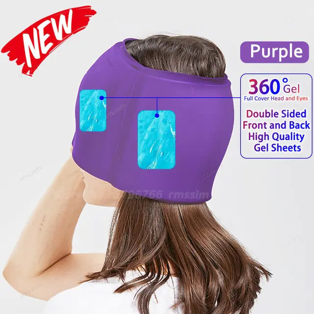 Migraine Relief Hat - Hot & Cold Therapy for Effective Comfort