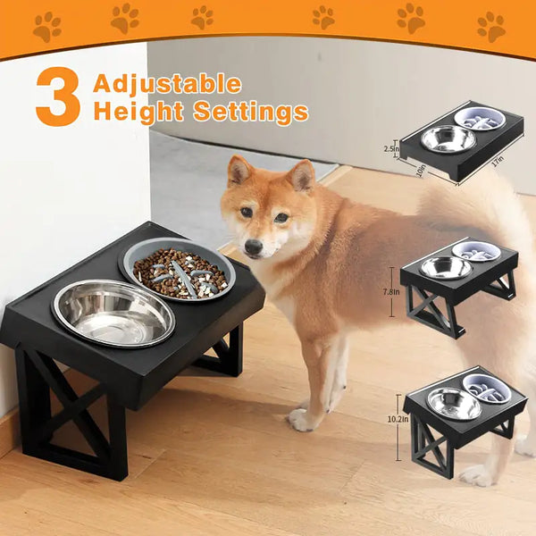 Elevated Dog Food Bowl – Stylish, Posture-Enhancing, and Mess-Free - PawsMartOnline