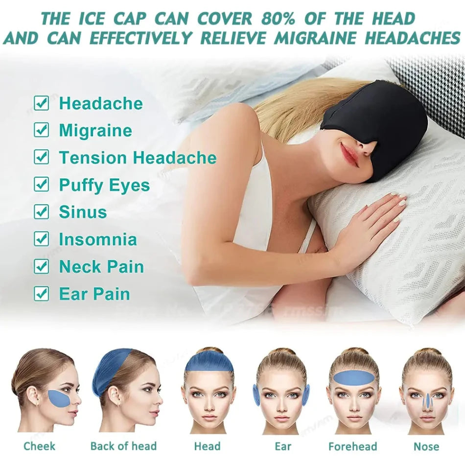 Migraine Relief Hat - Hot & Cold Therapy for Effective Comfort