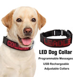 Bluetooth LED Light-Up Dog Collar with GPS & Customizable Display - PawsMartOnline