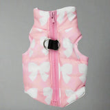 Waterproof Winter Dog Coat with Built-In Harness – Warm & Stylish Vest - PawsMartOnline Pink W/ Bows / Extra Small