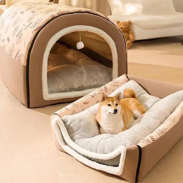 Cozy Cave for Cats and Dogs - A Serene Retreat - PawsMartOnline Beds & Blankets