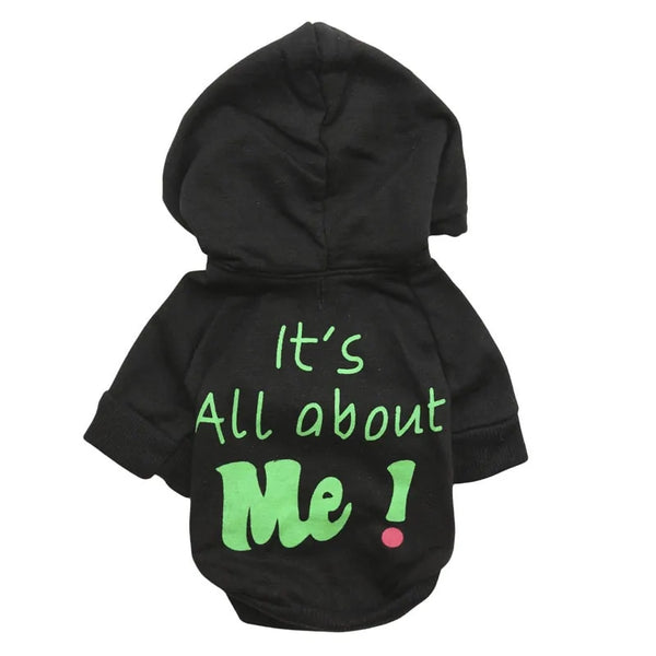 Dog Hooded Sweatshirt - Stylish, and Perfect for Any Occasion - PawsMartOnline Black All About Me / Extra Small