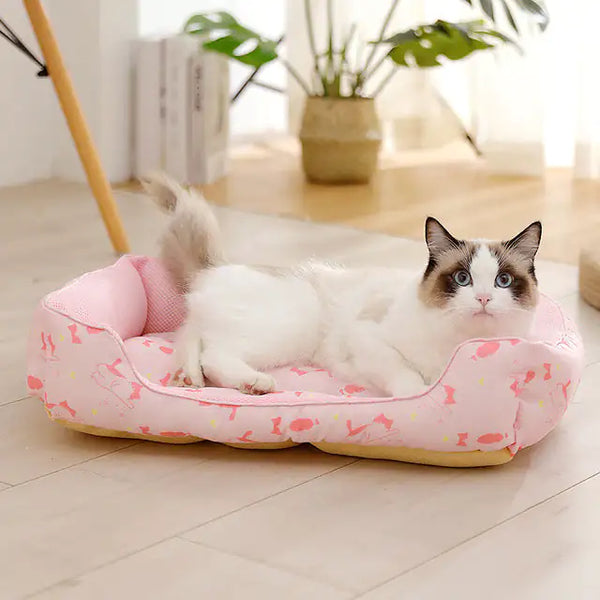 Cooling Oxford Cloth Pet Bed – Durable, Waterproof, and Comfortable - PawsMartOnline