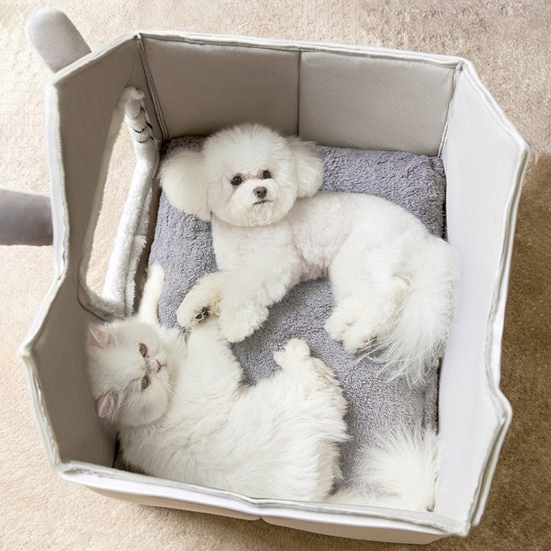 Cozy House-Shaped Cat Bed with Soft PP Cotton Filling - PawsMartOnline Pets