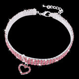 Bling Rhinestone Cat Collar - Adjustable, Stylish, and Comfortable - PawsMartOnline Pink / Small