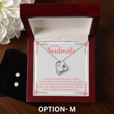 Dazzling Necklace & Earring Set with Personalized Message Card - PawsMartOnline Jewelry 14k White Gold Finish / Mahogany Box with LED Spotlight