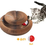 Cat Scratching Toy - Multifunctional Scratcher, and Play Center - PawsMartOnline Brown