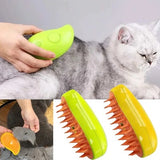 cat being brushed with FurFresh steam brush