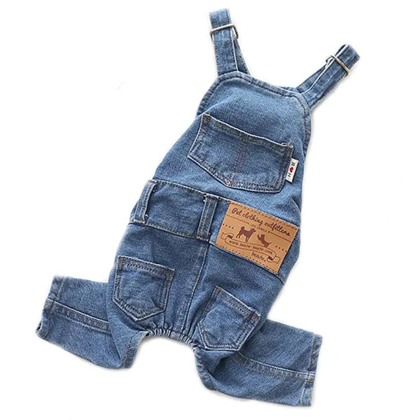 Denim Dog Jumpsuit - PawsMartOnline Blue / Extra Small