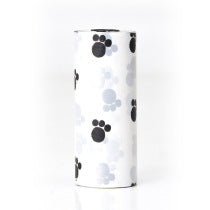 white with paw print- Pet Waste Bags And Dispensers