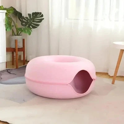 Cat Donut Bed - Pink / Small
