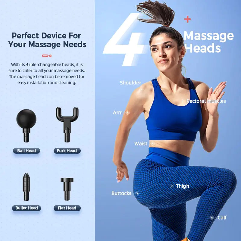 Compact Massage Gun - Powerful Portable Body Massager