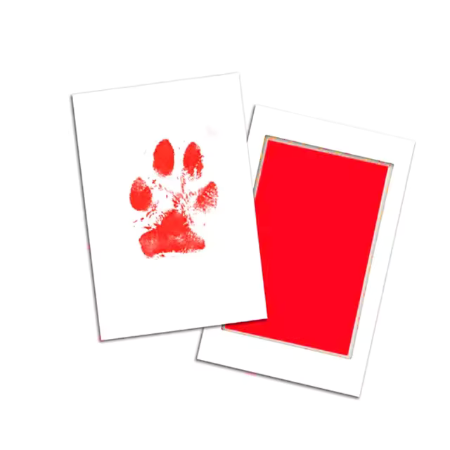 Non-Toxic Paw Print Pad - PawsMartOnline Red / Small- 5x3"