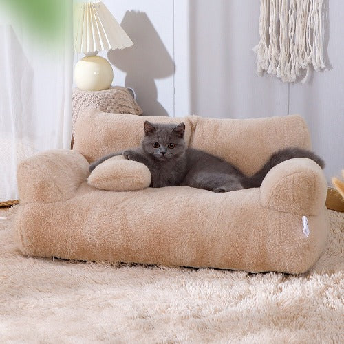 cat laying in Calming Pet Sofa - Cozy and Stress-Relieving Bed for Your Pet