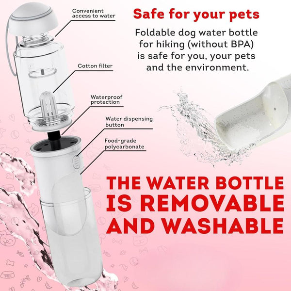 Hydrate & Go Portable Dog Water Bottle - PawsMartOnline Pets