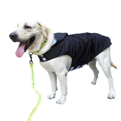 Raincoat pet supplies - 4XL / Black