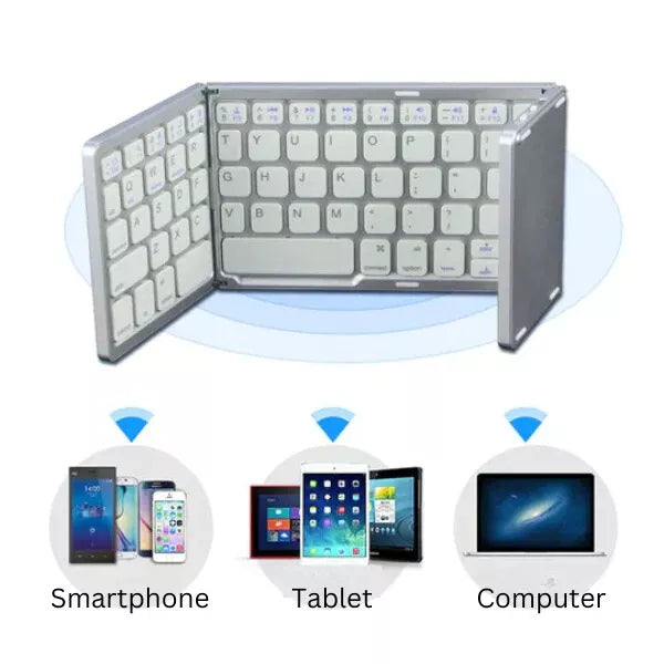 Compact Mini Folding Wireless Keyboard with Touchpad