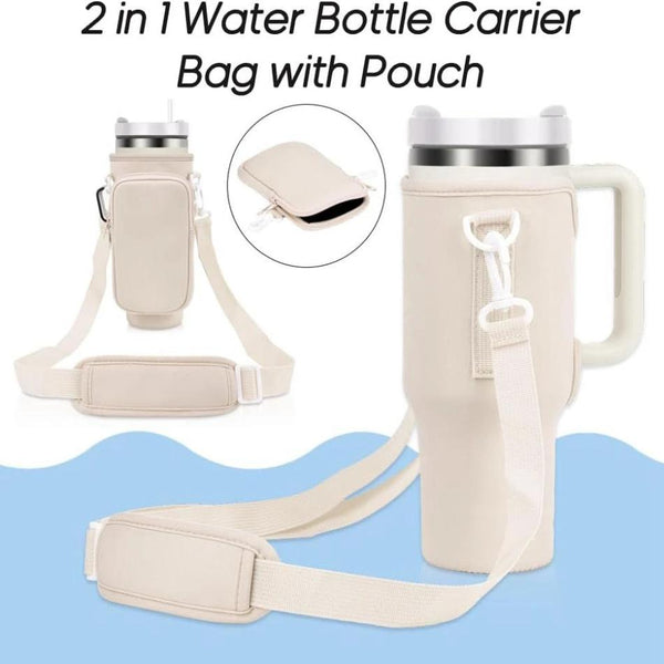 Water Bottle Bag – Insulated, Adjustable Sling, Free Shipping