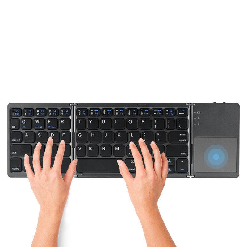 Compact Mini Folding Wireless Keyboard with Touchpad