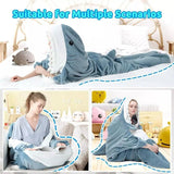 Shark Blanket - Fun Hooded Shark Sleeping Bag for Kids & Adults