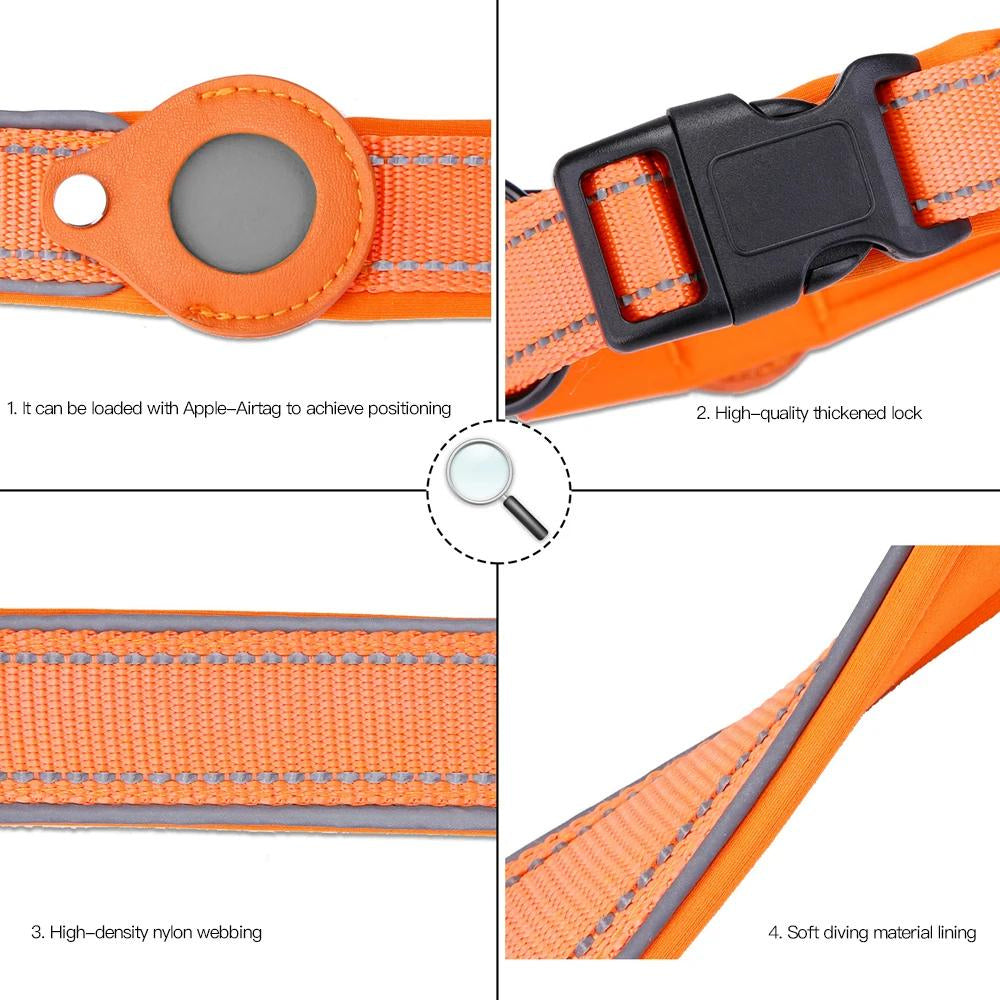 Air Tag Dog Collar - Adjustable, and Comfortable - PawsMartOnline