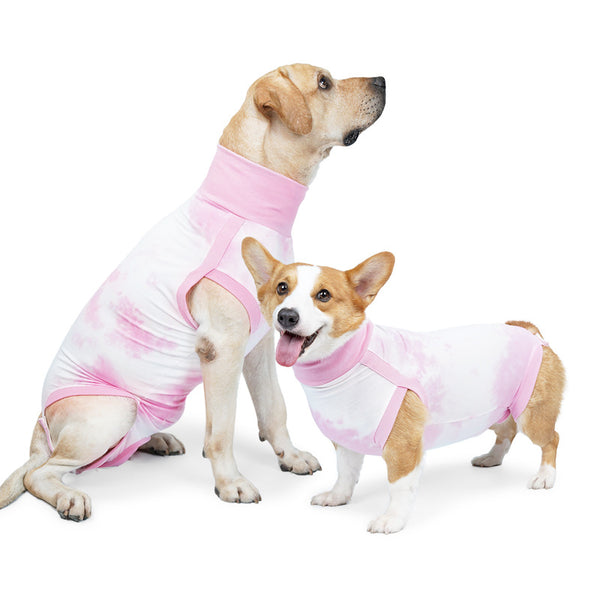 Comfort & Care Post-Surgery Dog Onesie - PawsMartOnline Petcare Tie-dye pink / Xxs