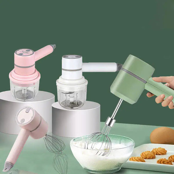 Cordless Handheld Mixer - Portable & Multi-Speed for Versatility