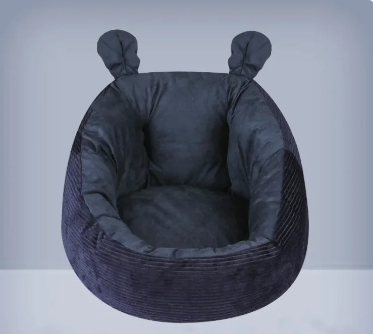 Cozy Cat Bed - Raised Rim for Support & Waterproof Bottom