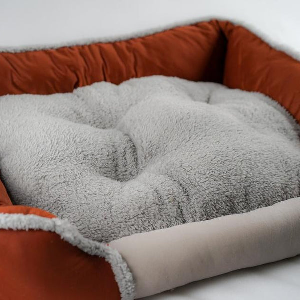 Affordable Large Dog Bed with Removable Cushion - PawsMartOnline Beds & Blankets Red