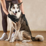 Gentle Dog and Cat Grooming Gloves - PawsMartOnline Black / 1 Pair