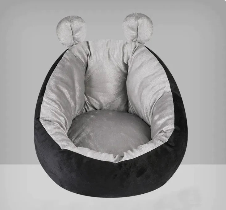 Cozy Cat Bed - Raised Rim for Support & Waterproof Bottom