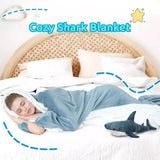 Shark Blanket - Fun Hooded Shark Sleeping Bag for Kids & Adults