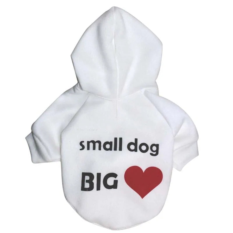 Dog Hooded Sweatshirt - Stylish, and Perfect for Any Occasion - PawsMartOnline White Small Dog Big Heart / Extra Small