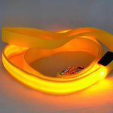 LED Dog Leash - Stay Safe and Visible, Day or Night - PawsMartOnline YELLOW / Battery version