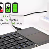 Compact Mini Folding Wireless Keyboard with Touchpad