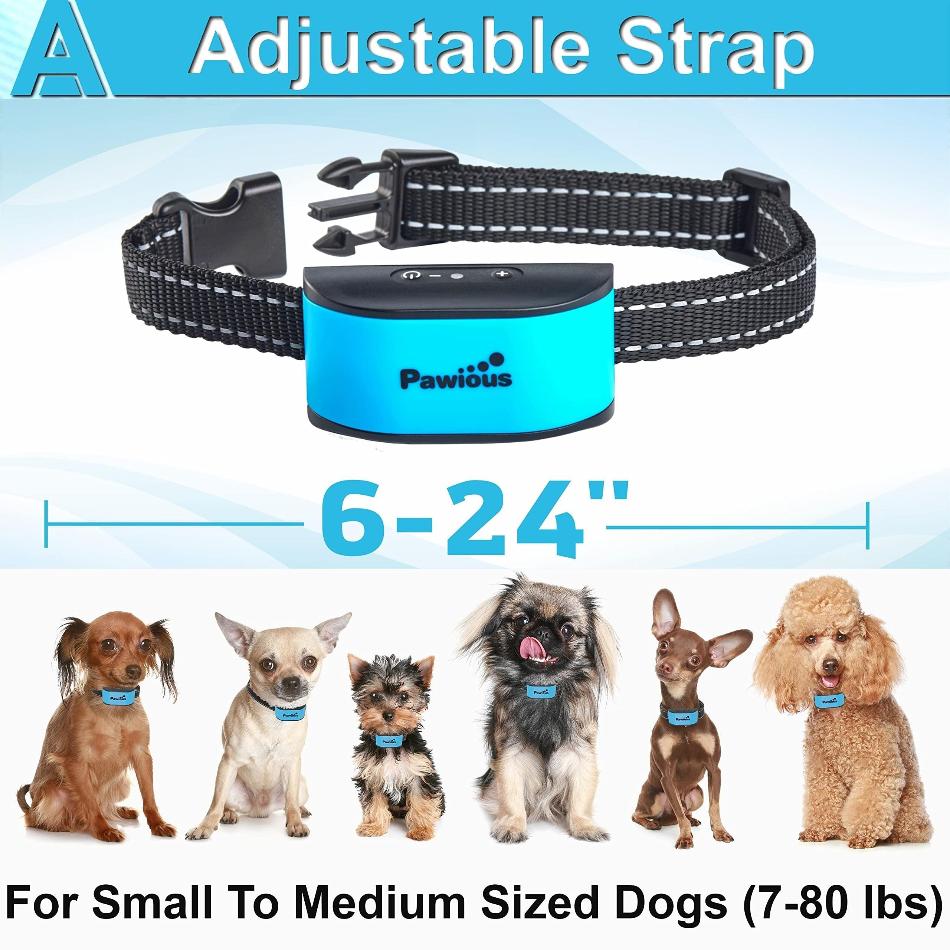 Pawious Humane Bark Collar for Small and Medium Dogs - PawsMartOnline Leashes, Collars & Petwear Default Title