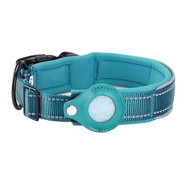 Air Tag Dog Collar - Adjustable, and Comfortable - PawsMartOnline Blue / S(11.8-14.5in)