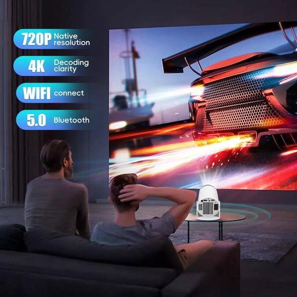 Mini Projector - 4K Portable Projector, WiFi & Bluetooth Enabled