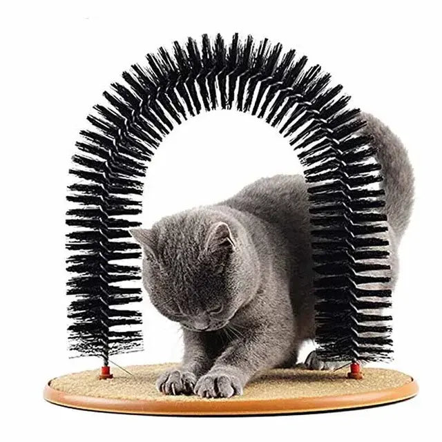 Cat Toy Arch – Self-Grooming & Scratching Fun for Your Feline - PawsMartOnline Black