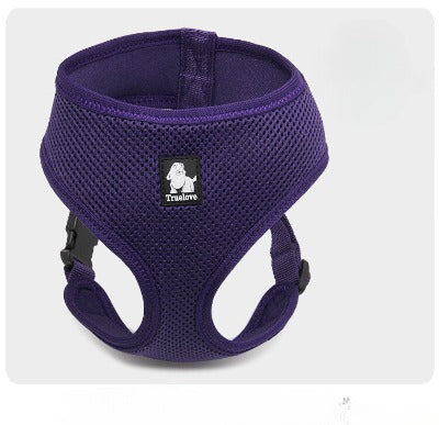 Purple-Light-Weight Mesh Pet Harness