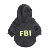 Dog Hooded Sweatshirt - Stylish, and Perfect for Any Occasion - PawsMartOnline FBI / Extra Small