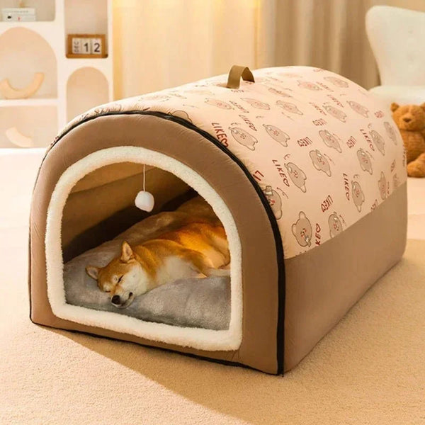 Cozy Cave for Cats and Dogs - A Serene Retreat - PawsMartOnline Beds & Blankets