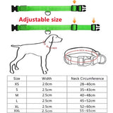 LED Dog Collar - Rechargeable, Waterproof, Night Safety size chart