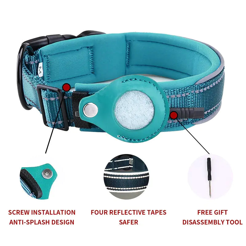 Air Tag Dog Collar - Adjustable, and Comfortable - PawsMartOnline