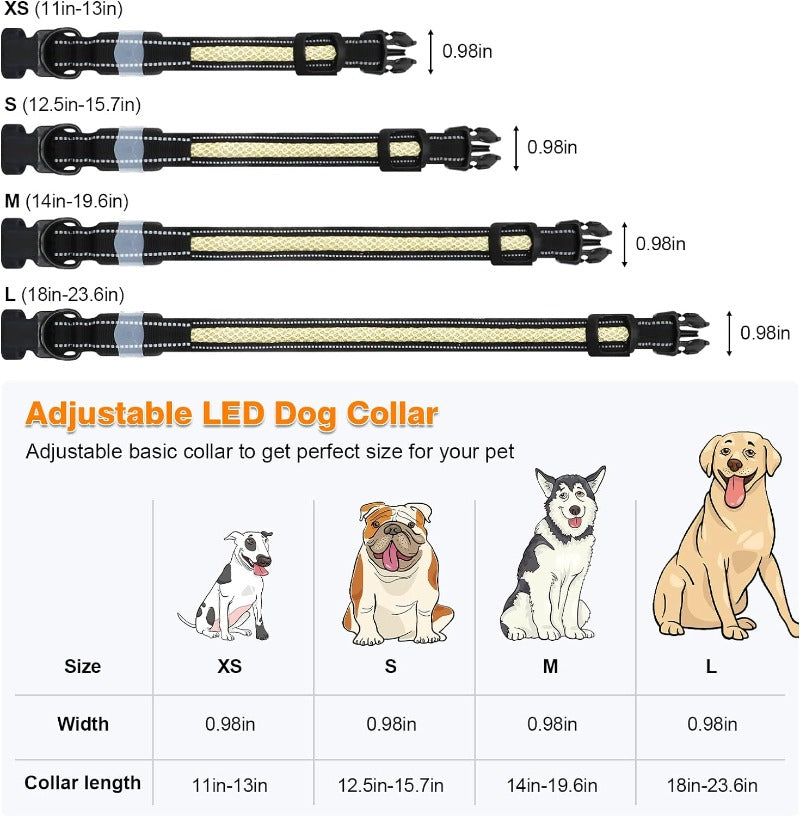 TechPaws LED Collar - PawsMartOnline